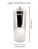 KERAM Coffee Filters Indian Style Small Drip Coffee Maker South Indian 150 ml (5.07 Oz) 2 Cup Coffee Bar Accessories Madras Coffee Filter for Camping Hiking Reusable Permanent Slow Metal Filter
