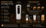 KERAM south indian coffee drip maker-permanent/reusable phin filter for 3-4 serving cup 6.6 Oz(200 ml) made of steel ss304 food grade camping/travelling small decoction dripper maker