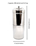 KERAM south indian coffee drip maker-permanent/reusable phin filter for 3-4 serving cup 6.6 Oz(200 ml) made of steel ss304 food grade camping/travelling small decoction dripper maker